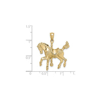 Carousel Horse with Tail Up Pendant (14K) scale - Popular Jewelry - New York