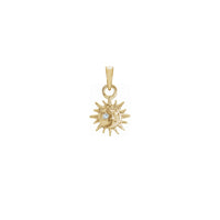 Celestial Sun and Moon Pendant yellow (14K) front - Popular Jewelry - New York