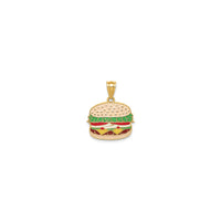 Cheeseburger Enamel Pendant (14K) main - Popular Jewelry - New York