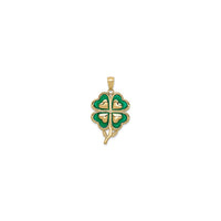 Clover Enameled Pendant (14K) front - Popular Jewelry - New York