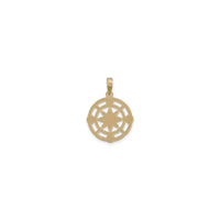 Compass Outline Pendant (14K) back - Popular Jewelry - New York