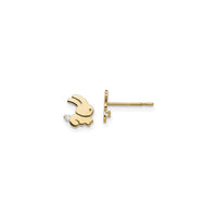 Cottontail Rabbit Zirconia Stud Earrings (14K) main - Popular Jewelry - New York