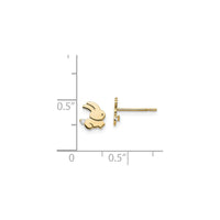 Cottontail Rabbit Zirconia Stud Earrings (14K) scale - Popular Jewelry - New York