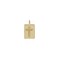Crucifix Square Pendant (14K) back - Popular Jewelry - New York