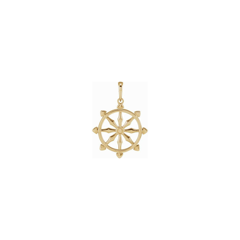 Dharmachakra Wheel Pendant (14K) main - Popular Jewelry - New York