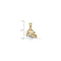 Diamond Cut 3D Football Helmet Pendant (14K) scale - Popular Jewelry - New York
