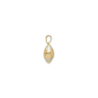 Diamond Cut 3D Football Pendant (14K) side - Popular Jewelry - New York