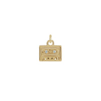 Diamond Radio Cassette Pendant (14K) front - Popular Jewelry - New York