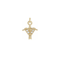 Diamond Sagittarius Zodiac Pendant (14K) front - Popular Jewelry - New York