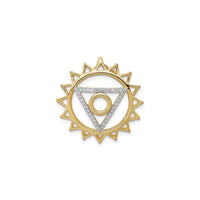 Diamond Vishuddha Throat Chakra Pendant (14K) front - Popular Jewelry - New York