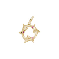 Dolphin Ring Charm yellow (14K) main - Popular Jewelry - New York