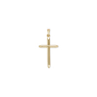 Domed Pointy Cross Pendant (14K) front - Popular Jewelry - New York