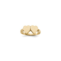 Double Heart Engravable Ring (14K) main - Popular Jewelry - New York