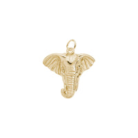 Elephant Head Charm yellow (14K) main - Popular Jewelry - New York