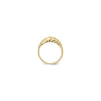 Elongated Croissant Dome Ring (14K) seting - Popular Jewelry - New York