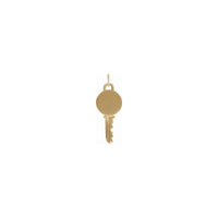 Engravable Key Pendant (14K) front - Popular Jewelry - New York