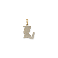 Female Graduation Profile Pendant (14K) back - Popular Jewelry - New York