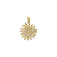 Filigree Sun Pendant (14K) front - Popular Jewelry - New York