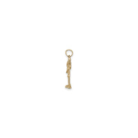 Flamingo Bird 3D Pendant (14K) side - Popular Jewelry - New York