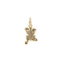 Flat Leopard Frog Charm yellow (14K) main - Popular Jewelry - New York