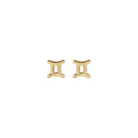 Gemini Zodiac Sign Stud Earrings (14K) main - Popular Jewelry - New York