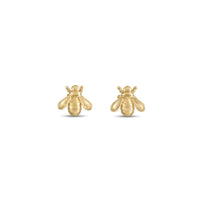 Glossy Bee Stud Earrings (14K) front - Popular Jewelry - New York
