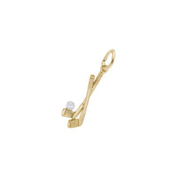 Golf Clubs with Ball Charm yellow (14K) main - Popular Jewelry - New York