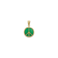 Green Peace Symbol Pendant (14K) front - Popular Jewelry - New York