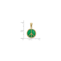Green Peace Symbol Pendant (14K) scale - Popular Jewelry - New York