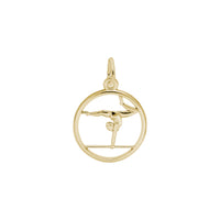 Gymnast on Balance Beam Charm yellow (14K) main - Popular Jewelry - New York