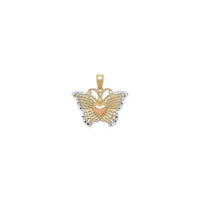 Heart Butterfly Pendant (14K) front - Popular Jewelry - New York