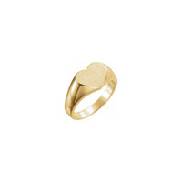 Heart Signet Ring yellow (14K) main - Popular Jewelry - New York