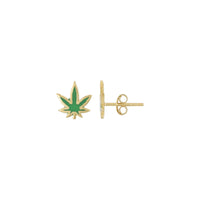Hemp Enamel Stud Earrings (14K) main - Popular Jewelry - New York