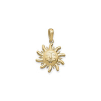 Heraldic Sun Pendant (14K) front - Popular Jewelry - New York