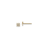 Icy 8 Points Star Post Earrings (14K) main - Popular Jewelry - New York