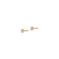 Icy 8 Points Star Post Earrings (14K) side - Popular Jewelry - New York