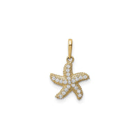 Icy Starfish Textured Pendant (14K) main - Popular Jewelry - New York