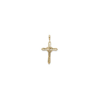 Intertwined Heart Icy Cross Pendant (14K) back - Popular Jewelry - New York