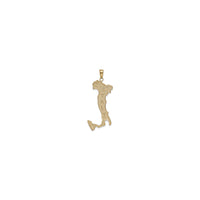 Italy Map Pendant (14K) front - Popular Jewelry - New York