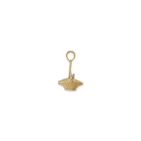 Kitten in a Basket 3D Pendant (14K) side - Popular Jewelry - New York