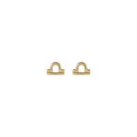 Libra Zodiac Sign Stud Earrings (14K) front - Popular Jewelry - New York