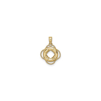 Life Ring 3D Pendant (14K) front - Popular Jewelry - New York