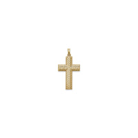 Lightweight Basketweave Cross (14K) front - Popular Jewelry - New York