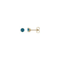 London Blue Topaz Stud Earrings (14K) main - Popular Jewelry - New York