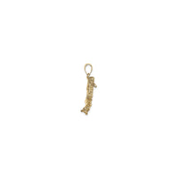 Male Karateka 3D Pendant (14K) side - Popular Jewelry - New York
