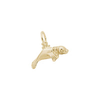Manatee Charm yellow (14K) main - Popular Jewelry - New York