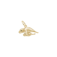 Manatee with Calf Charm yellow (14K) main - Popular Jewelry - New York