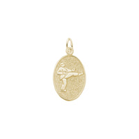 Martial Arts Oval Disc Charm yellow (14K) main - Popular Jewelry - New York