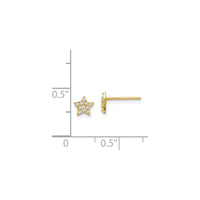 Mini Icy Star Stud Earrings (14K) scale - Popular Jewelry - New York