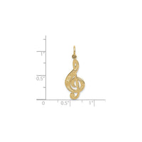 Music Note Adorned Treble Clef Pendant (14K) scale - Popular Jewelry - New York
